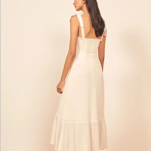 NWT Reformation Nikita Dress Ivory - Picture 3 of 8